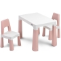 Staliukas su 2 kėdutėmis Monti Pink