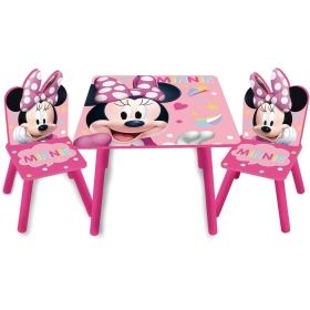Vaikiškas stalas su dviem kėdutėmis Minnie