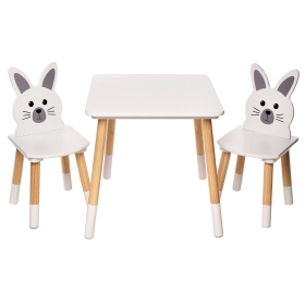 Vaikiškas staliukas su dviem kėdutėmis Bunny