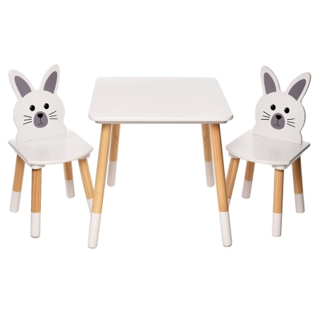 Vaikiškas staliukas su dviem kėdutėmis Bunny