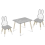 Medinis staliukas su kėdutėmis Bunny Grey