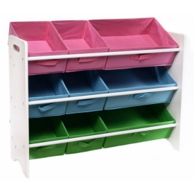 Žaislų dėžė - komoda su 9 stalčiais Colour XL