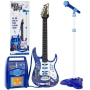Elektirnė gitara su mikrofonu ir stiprintuvu Blue