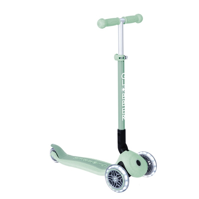 Patinete Infantil Plegable Globber Primo Lights - 3 Ruedas, Luces LED, Altura Regulable, Ruedas 120/80 Mm, ABEC 5