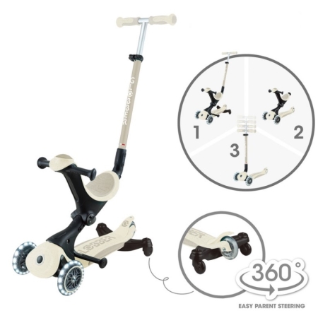 Paspirtukas Globber Go UP DELUXE Lights Ecologic 360