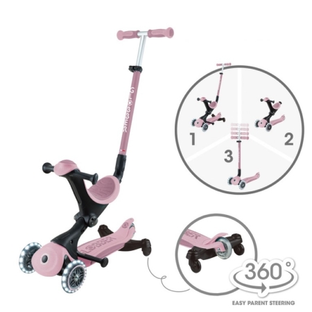 Globber Go UP DELUXE Lights Ecologic 360 paspirtukas