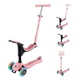 Globber Go UP Sporty Lights Pink paspirtukas