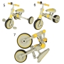 Sulankstomas triratukas su stumimo rankena Trike Fix 4in1