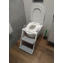Vaikiškas WC sėdynė - laiptelis su minkšta sėdyne