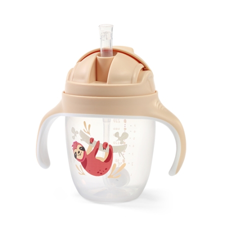 BabyOno gertuvė su uždaromu šiaudeliu Sippy Cup, 240 ml.