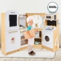 Didelė interaktyvi LED vaikiška virtuvėlė XXXXL + 50 priedų
