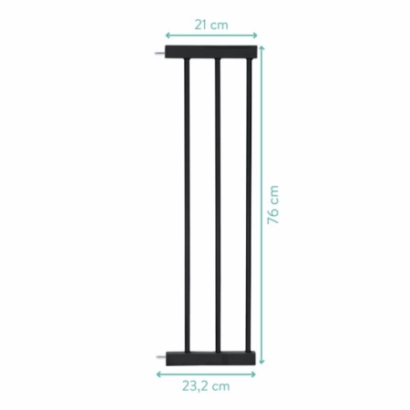 21 cm. juodas praplatinimas Auto Close BG02 varteliams