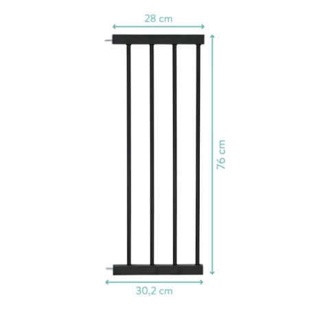 28 cm. juodas praplatinimas Auto Close BG02 varteliams