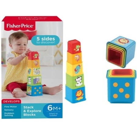 Fisher Price bokštelis - kubeliai