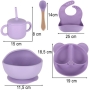 Silikoniniai indai vaikams Violet