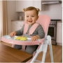 Aukšta maitinimo kėdutė DELI Pink