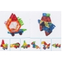 Magnetinės kaladėlės - konstruktorius  Magnetic Tiles 106 vnt.