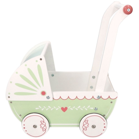 Medinis lėlių vežimėlis