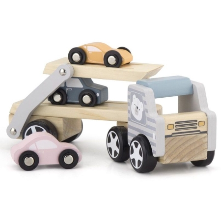 Vilkikas su automobiliais