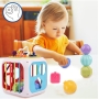 Formelių rūšiavimo žaislas - Montessori veiklos kubas