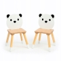Medinis staliukas su 2 kėdutėmis Cute Panda