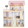 78 cm. medinis lėlių namas Pink LED
