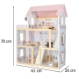 78 cm. medinis lėlių namas Pink LED