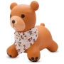Guminis šokliukas Teddy su skarele ir pompa