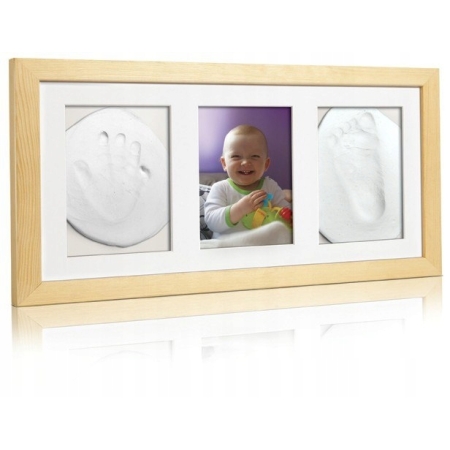 Komplektas rankų/kojų antspaudų kūrimui Odcisk Bobasa Baby Handprint