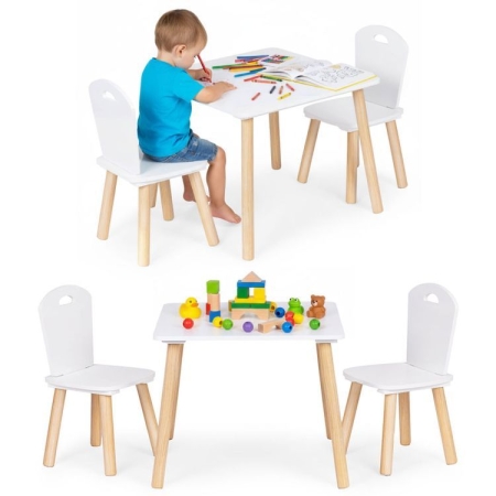 Medinis staliukas su kėdutėmis Ecotoys
