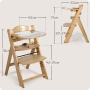 Medinė maitinimo kėdutė su staliuku Nelo