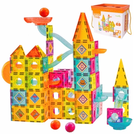 3D Magnetinis konstruktorius su kibirėliu