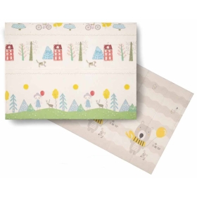 Dvipusis putplasčio kilimėlis Medžiai ir Meškiukai 150x200 cm.