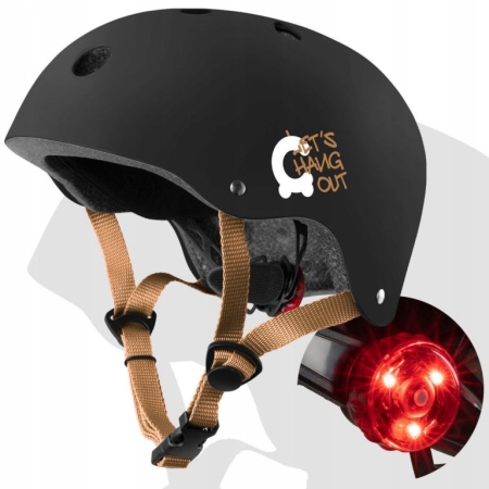 Vaikiškas šalmas su lempute Cariboo Black