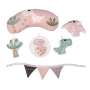 Kūdikio žaidimų kilimėlis su kamuoliukais Dino Pink