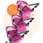 Sulankstomas lėlių vežimėlis Unicorn 3in1