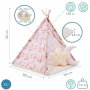 Tipi palapinė su apšvietimu Pink Animals