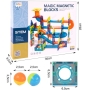 Magnetinis 3D konstruktorius Kamuoliukų takeliai, 96 detalės