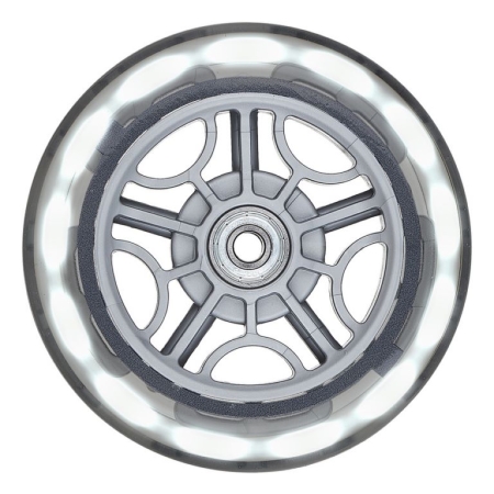 Baltai šviečiantis 121 mm ratukai Globber