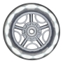Baltai šviečiantis 121 mm ratukai Globber