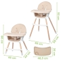 Maitinimo kėdutė 3in1 BITEO Beige