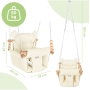Pakabinamos sūpynės Creamy Beige iki 60 kg.