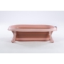 Sulankstoma kūdikio vonelė su termometru ir silikoniniu gultuku BATH&CARE Dark Pink