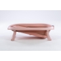 Sulankstoma kūdikio vonelė su termometru ir silikoniniu gultuku BATH&CARE Dark Pink