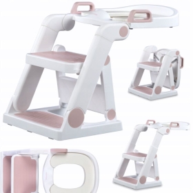 Tualeto sėdynė su laipteliu Baby Ladder Potty Pink