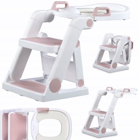 Tualeto sėdynė su laipteliu Baby Ladder Potty Pink