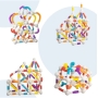 Magnetinis 3D konstruktorius – lankstūs vamzdeliai, 138 dalių