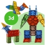 Magnetinės konstravimo kaladėlės 3D su gyvūnais, 82 dalys