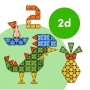 Magnetinės konstravimo kaladėlės 3D su gyvūnais, 82 dalys