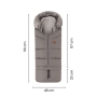 PETITE&MARS Arctic 4in1 Rich Brown žieminis vokelis į vežimėlį ir autokėdutę, 87–110 cm